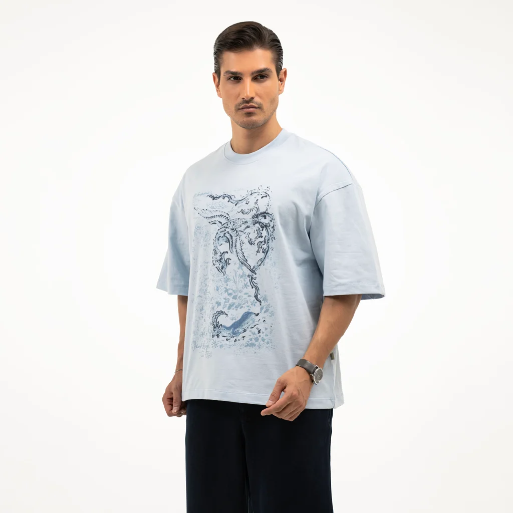 BOXY printed T-shirt 100853 (5) تیشرت BOXY چاپی 100853 - Image 1